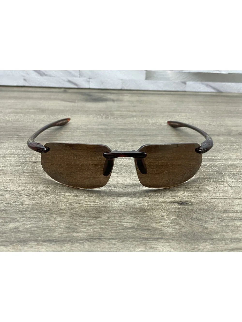 MAUI JIM KANAHA RX MJ-909-10 Japan Brown Wrap 61[]15-130 Sunglasses *FRAMES ONLY